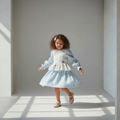 Girls Cotton Linen Two Piece Set