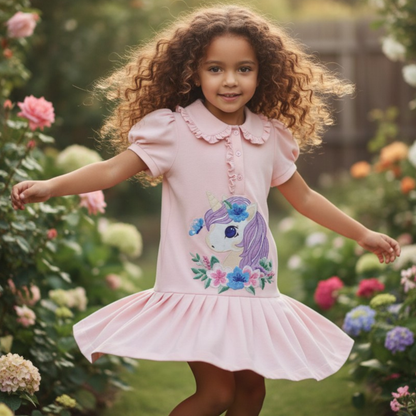 Enchanted Meadow Unicorn Polo Dress