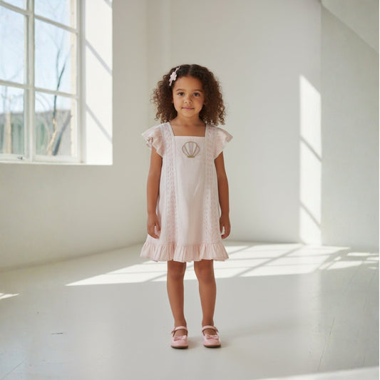 Dreamy Blush Pink Linen Dress