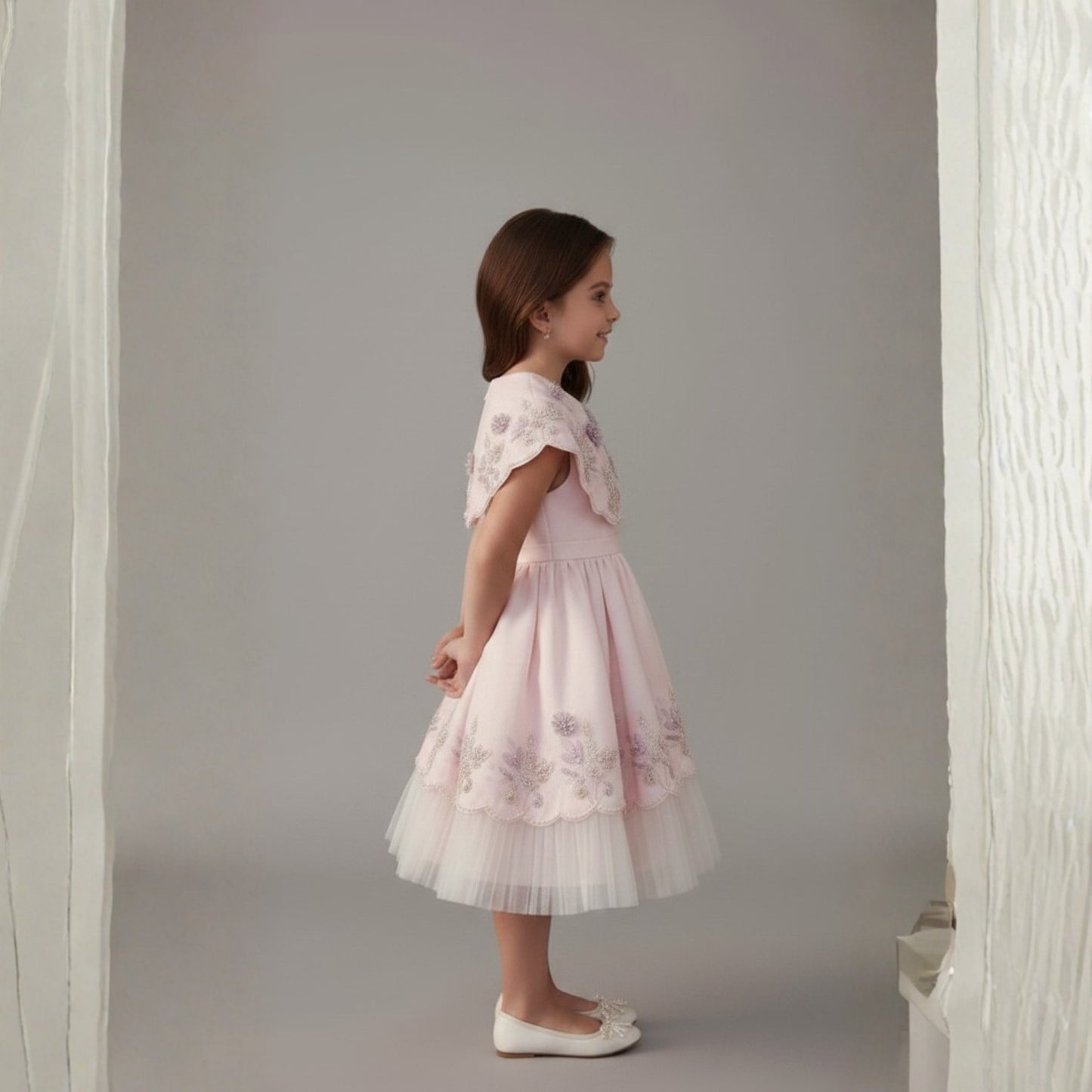 Butterfly Garden Scallop Dress