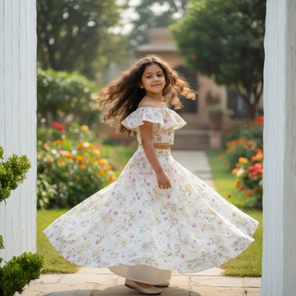 Dreamy Cotton Printed Lehanga Set