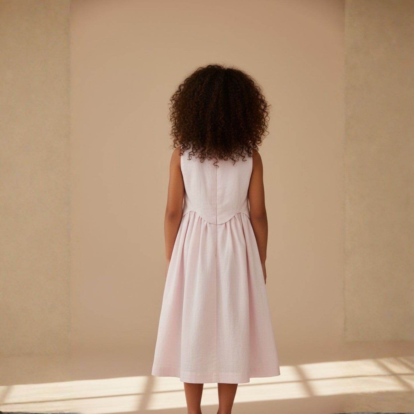 Fruity Bloom Sequin Linen Dress