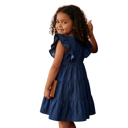 Enchanted Bunny Denim Frill Dress