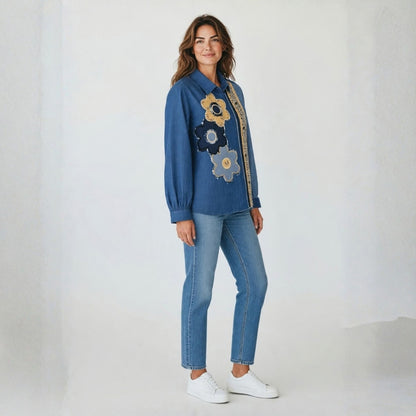Floral edge shirt
