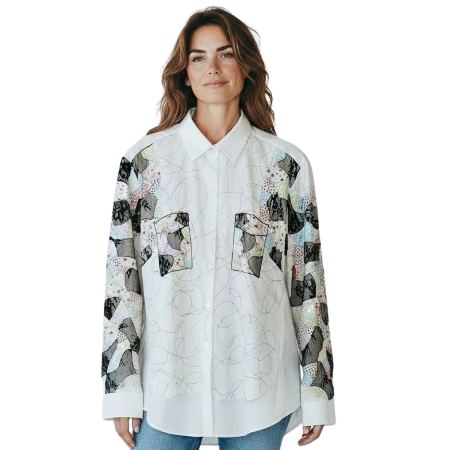 Abstract Canvas Shirt