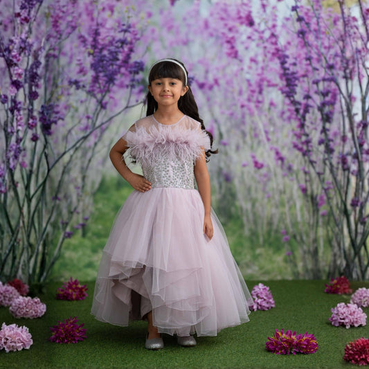 Amethysre Feather Gown