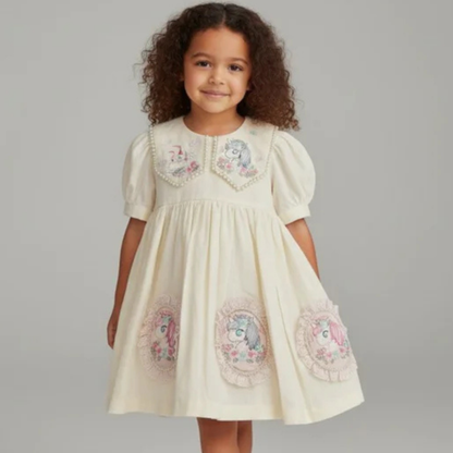 Magical Ivory Linen Dress
