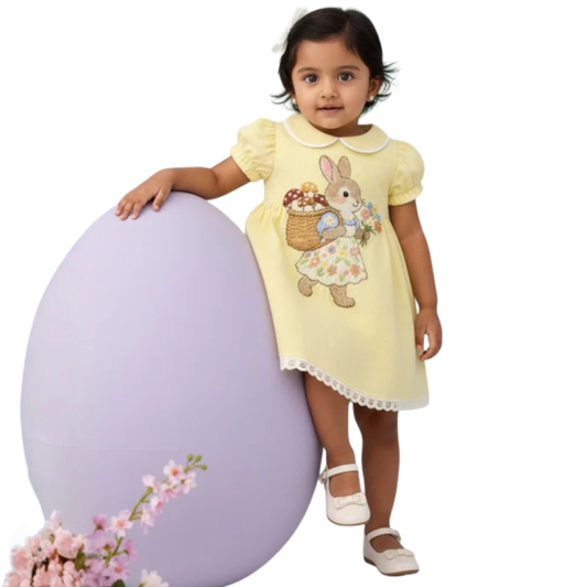Woodland Bunny Linen Dress