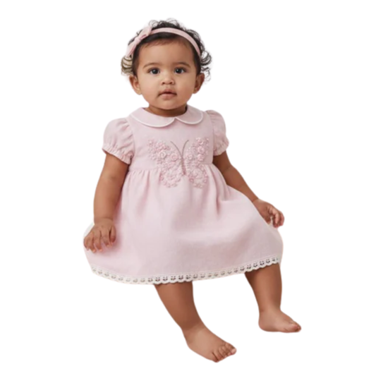 Butterfly Blossom Linen Dress