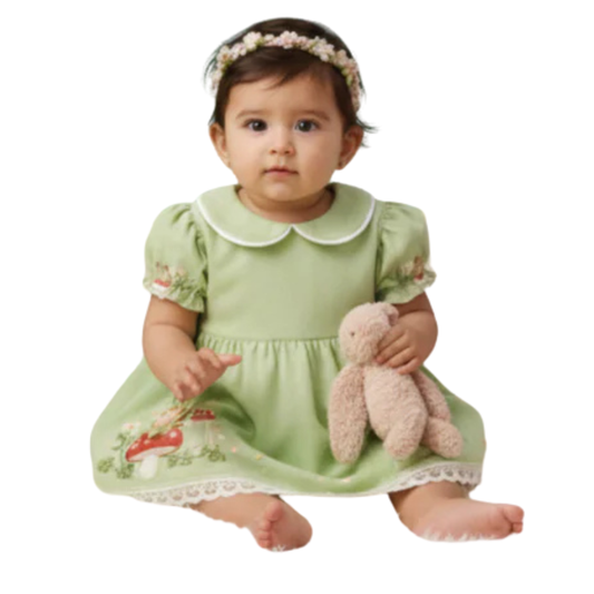 Woodland Squirrel Linen Dress