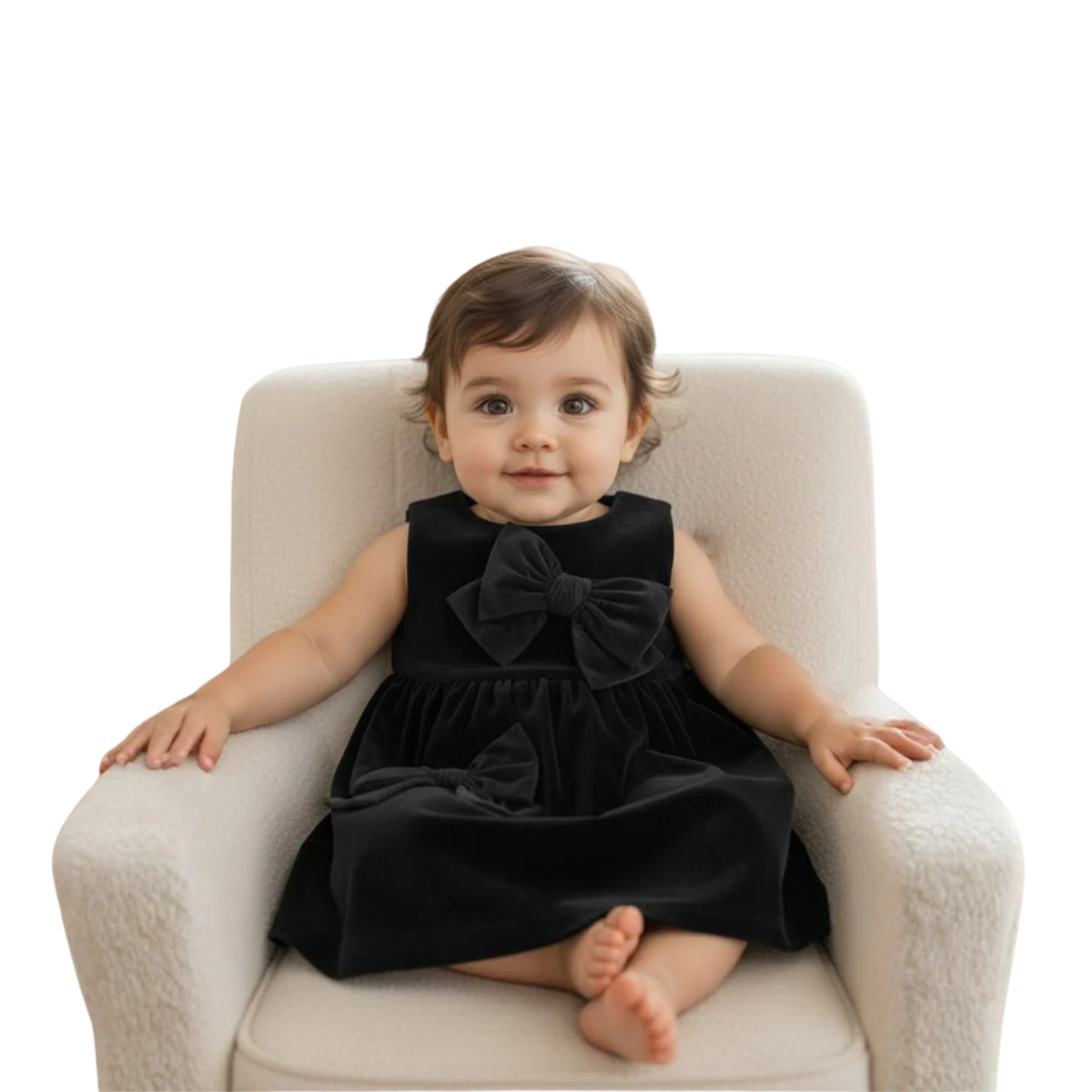 The Midnight Bow Velvet Dress