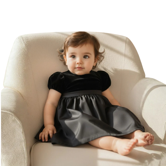 Velvet & Satin Party Dress
