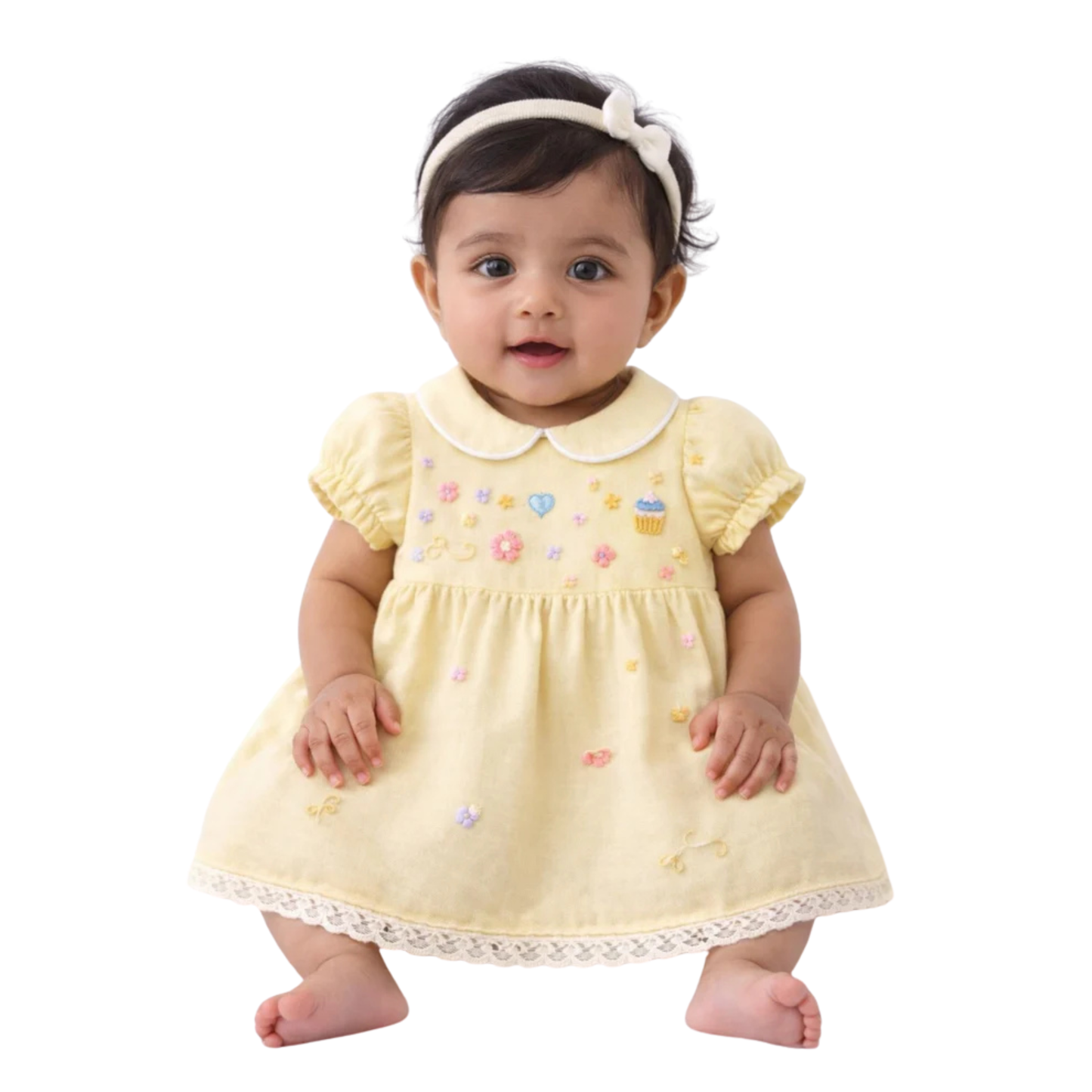 Buttercup Embroidered Baby Dress
