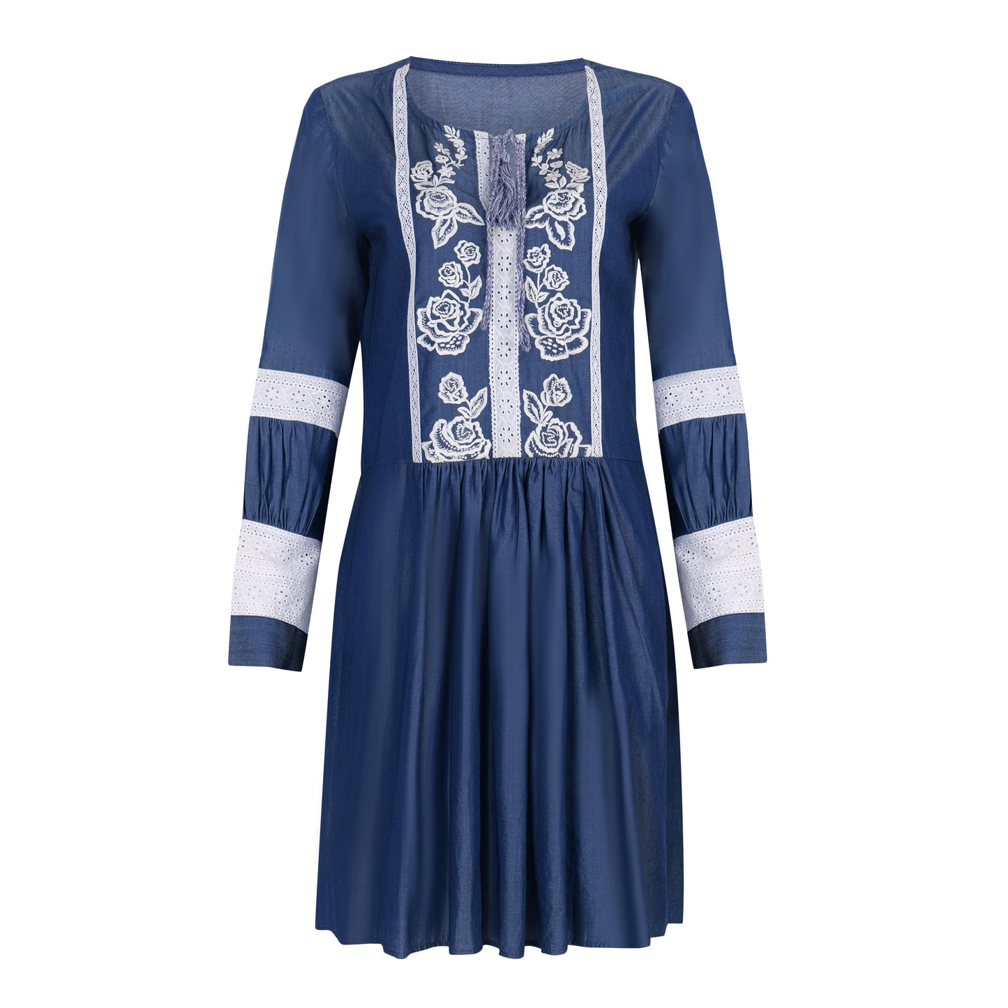 Denim Floral Dresses