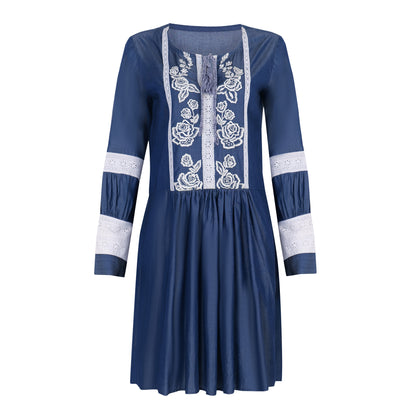 Denim Floral Dresses