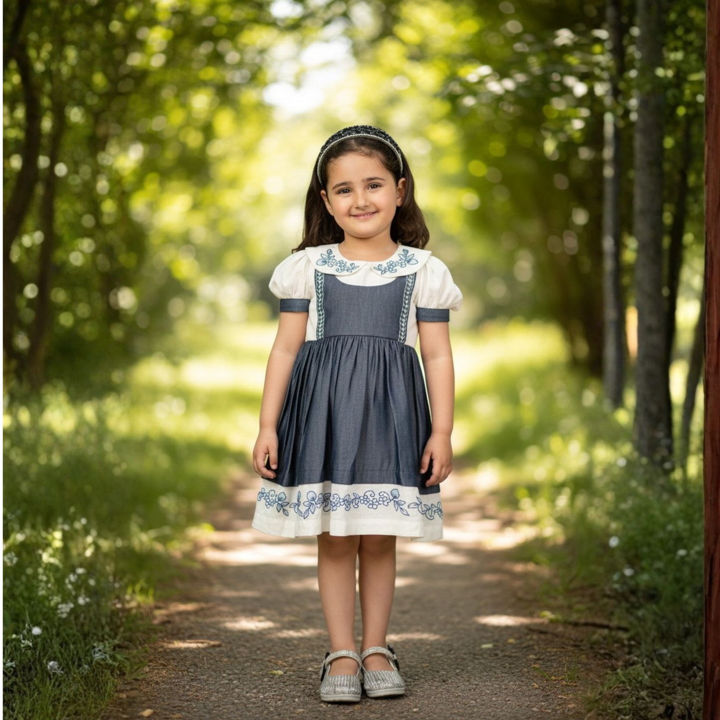 Denim Collar Wishper Denim Dress