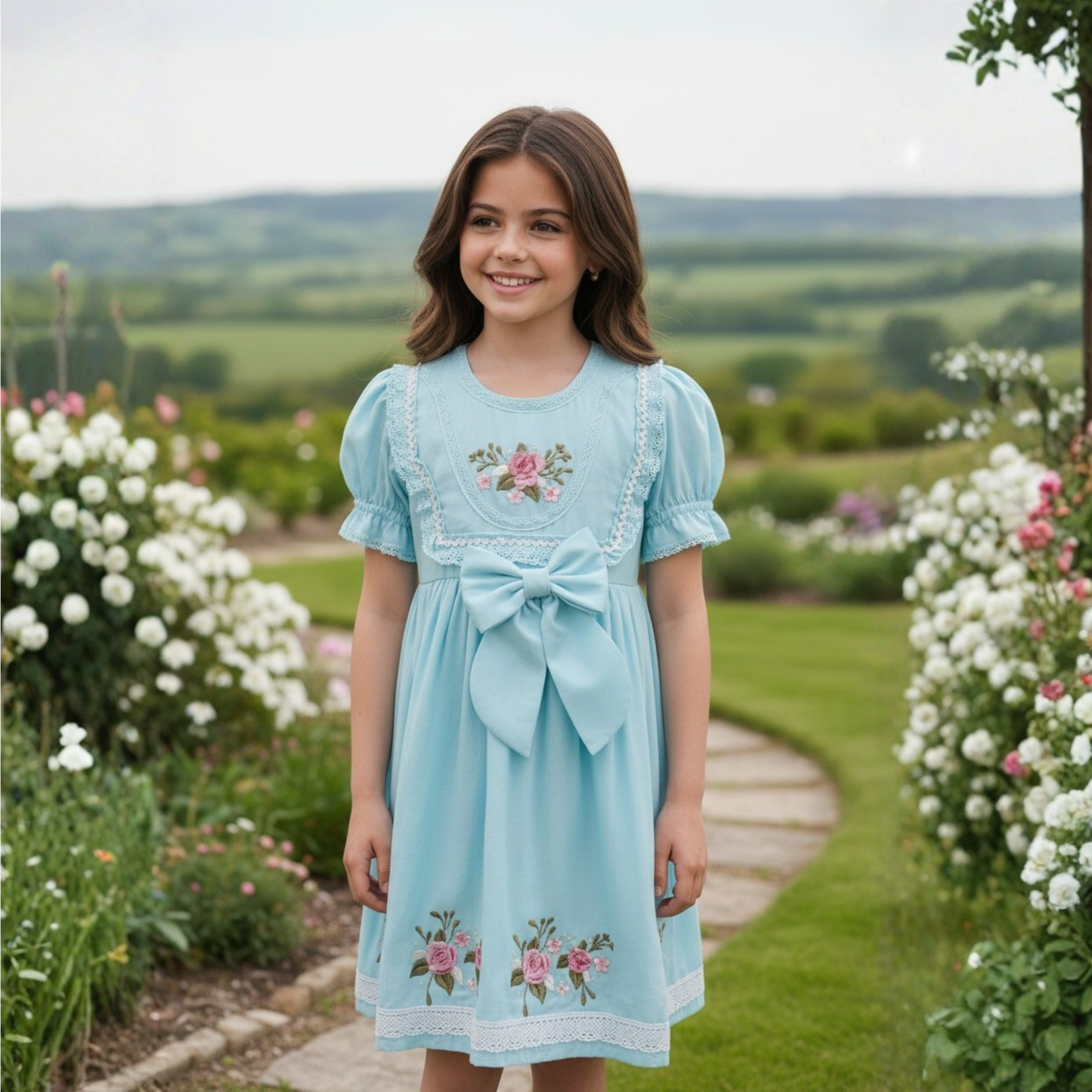 Peony Rose Cotton Dress