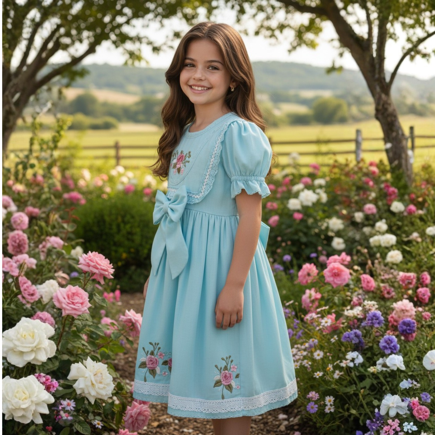 Peony Rose Cotton Dress