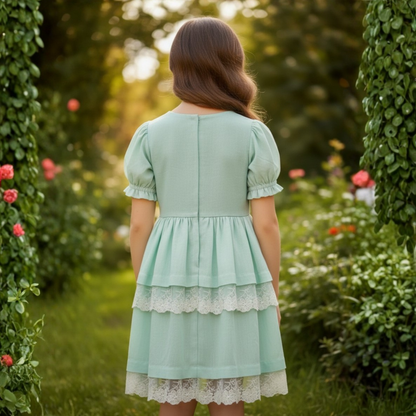 Mint Petal Symphony Cotton dress