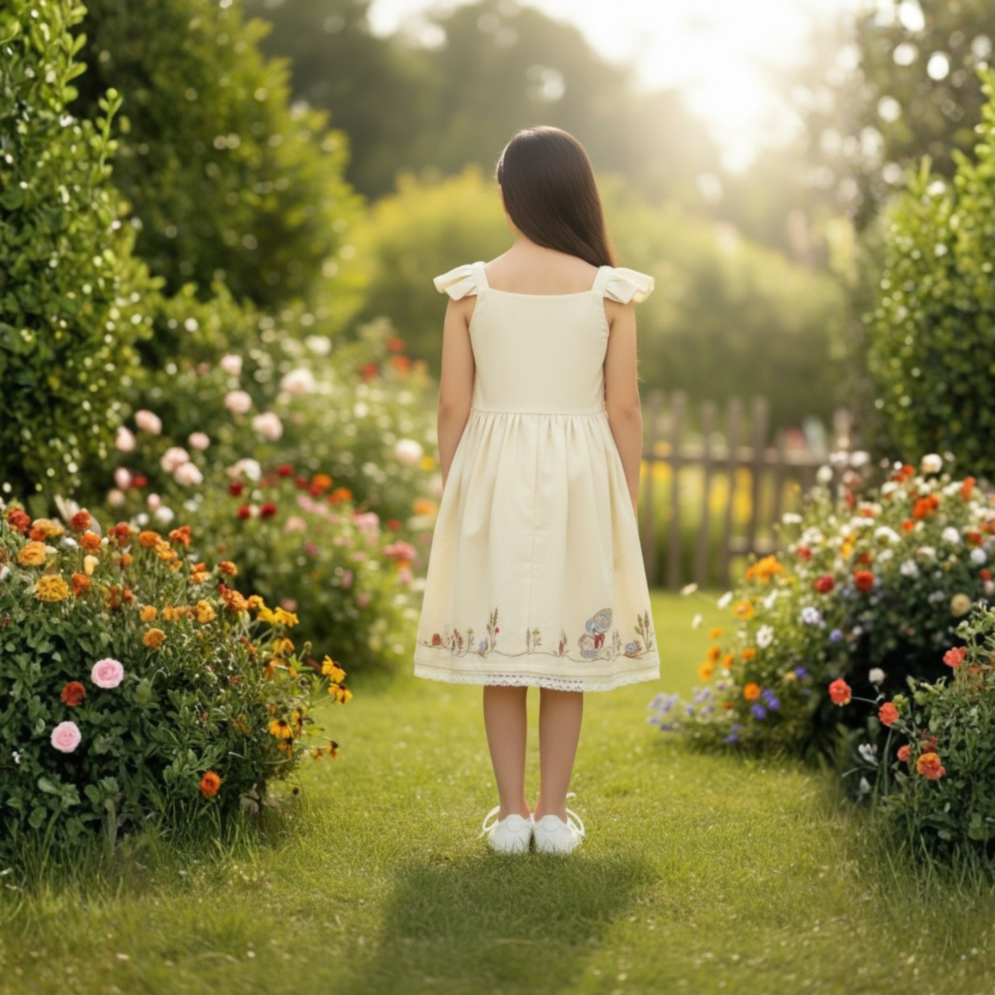 Mushroom Field Cotton Dress