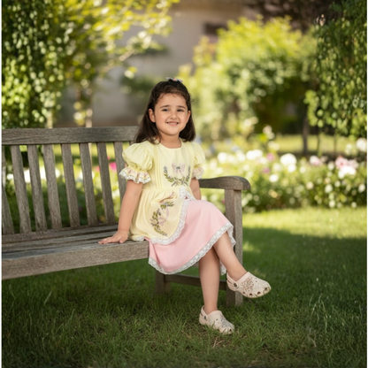 Salvia Princess Cut Cotton Dress