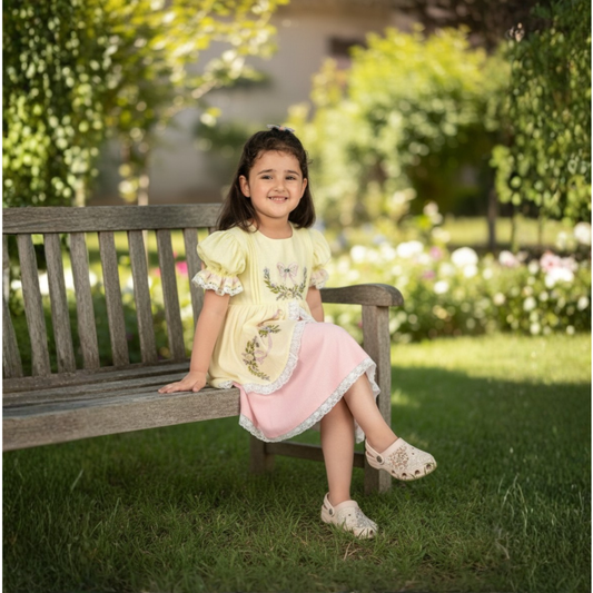 Salvia Princess Cut Cotton Dress