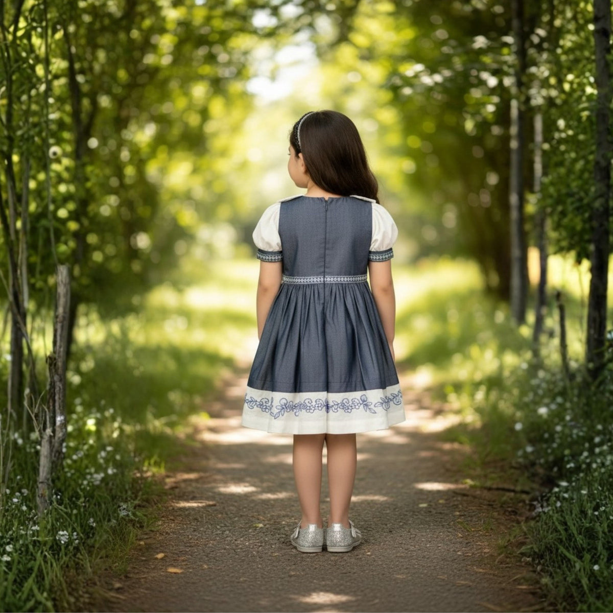 Denim Collar Wishper Denim Dress