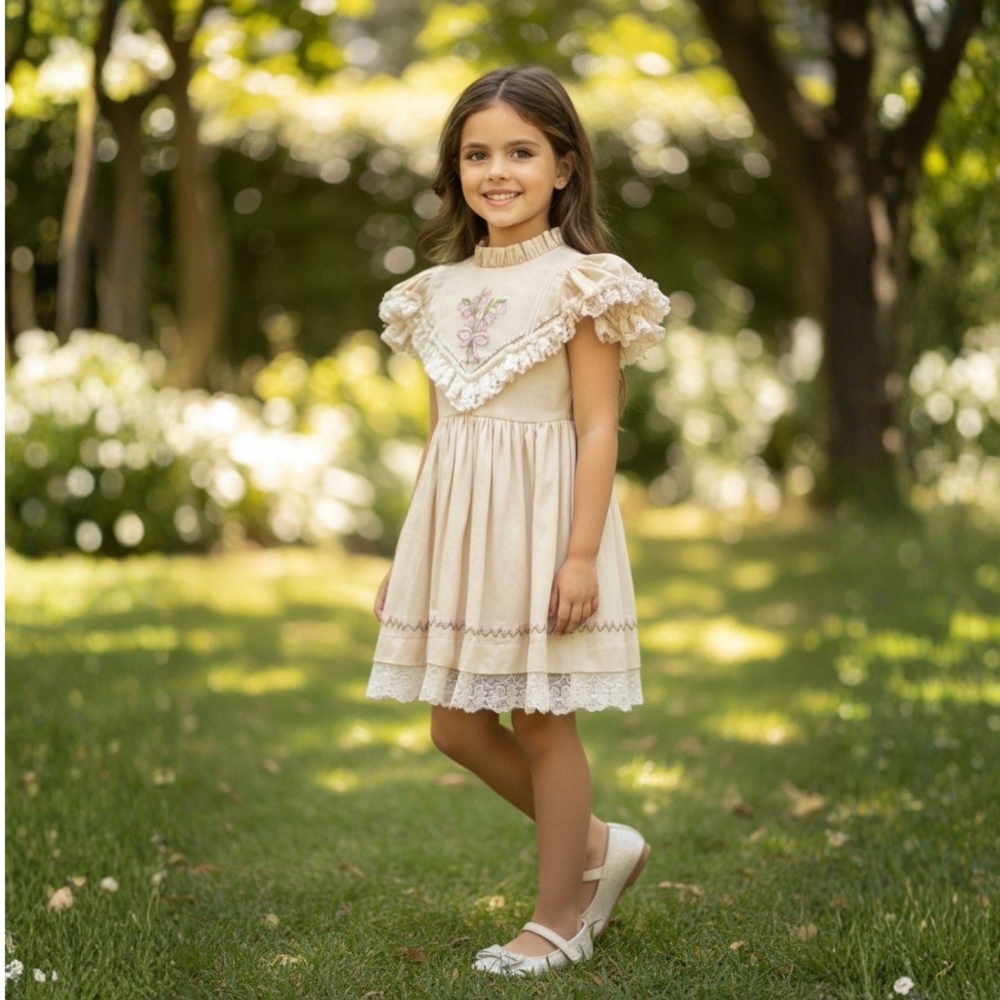 Lily of the valley cotton dress