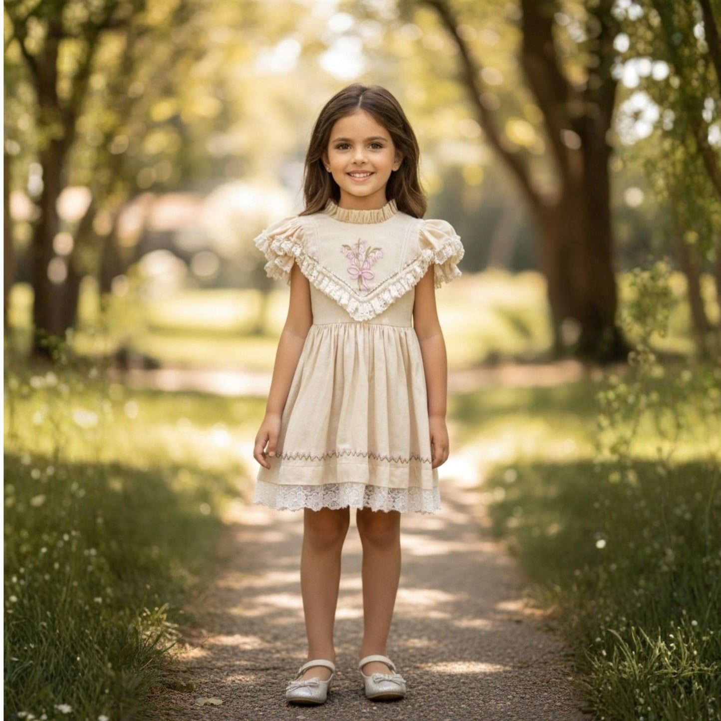 Lily of the valley cotton dress