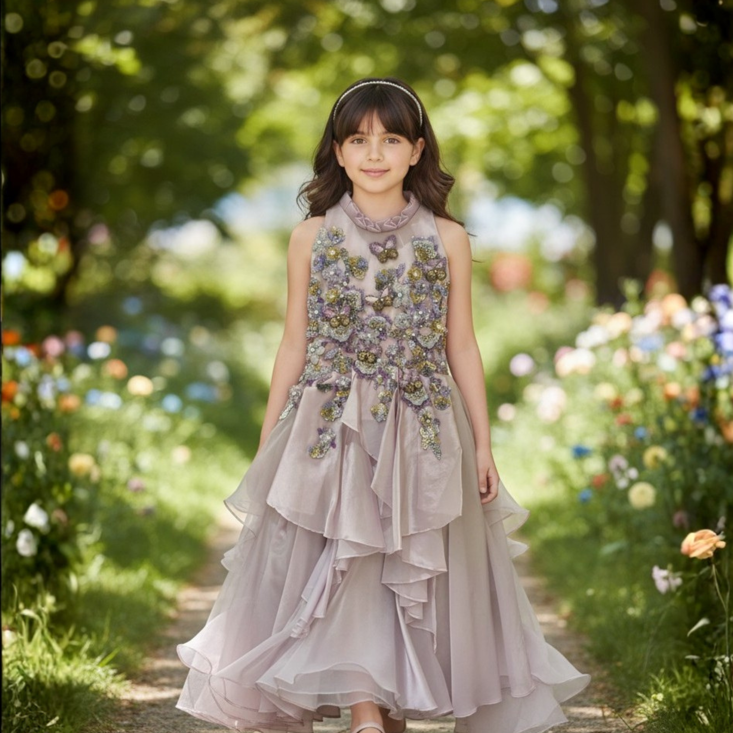 Celestial Petal Gown