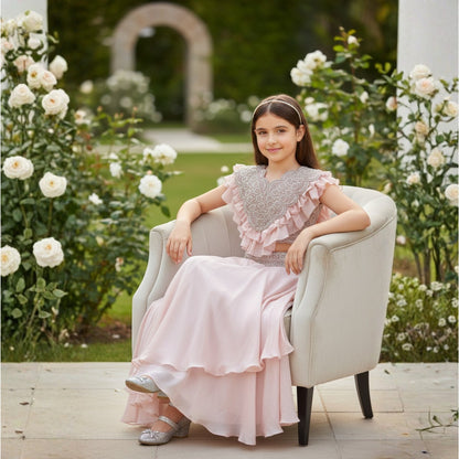 Blush Ruffle Lehanga
