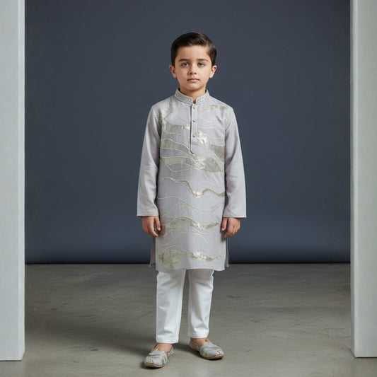 Aryan silver kurta