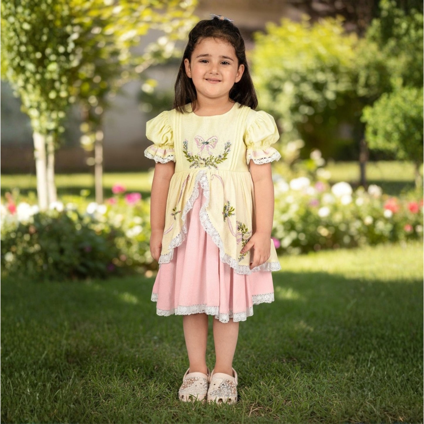 Salvia Princess Cut Cotton Dress