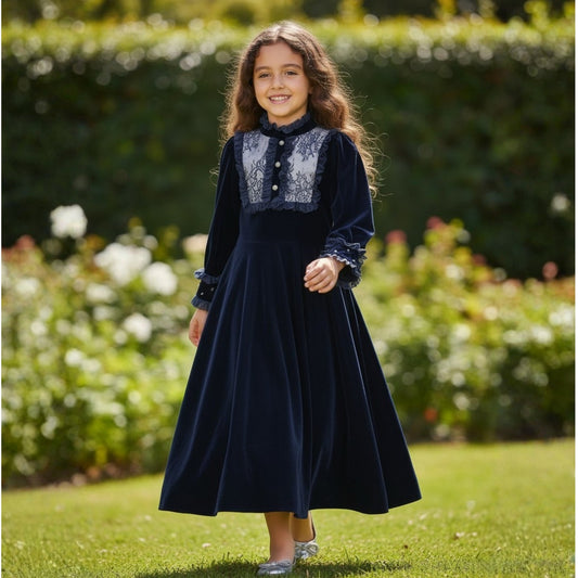 Royal Twilight Velvet Gown