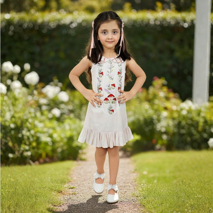 Mushroom Vines Cotton Dress