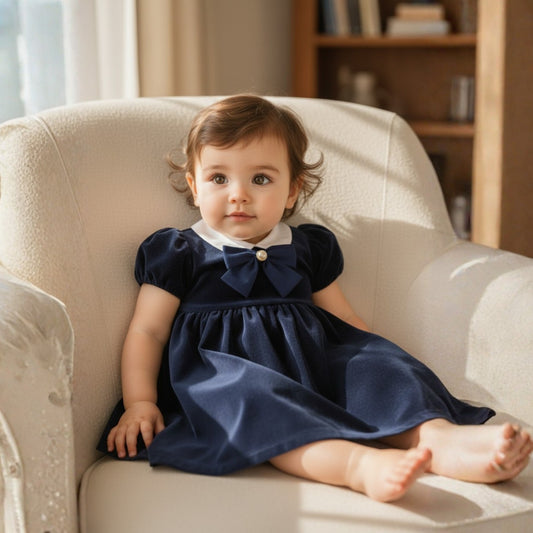 Midnight Bow Velvet dress