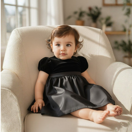 Velvet & Satin Party Dress