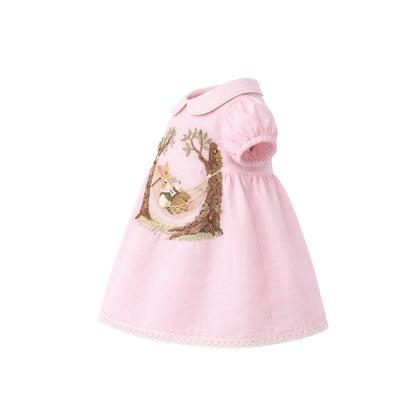 Blush Bunny Linen Dress