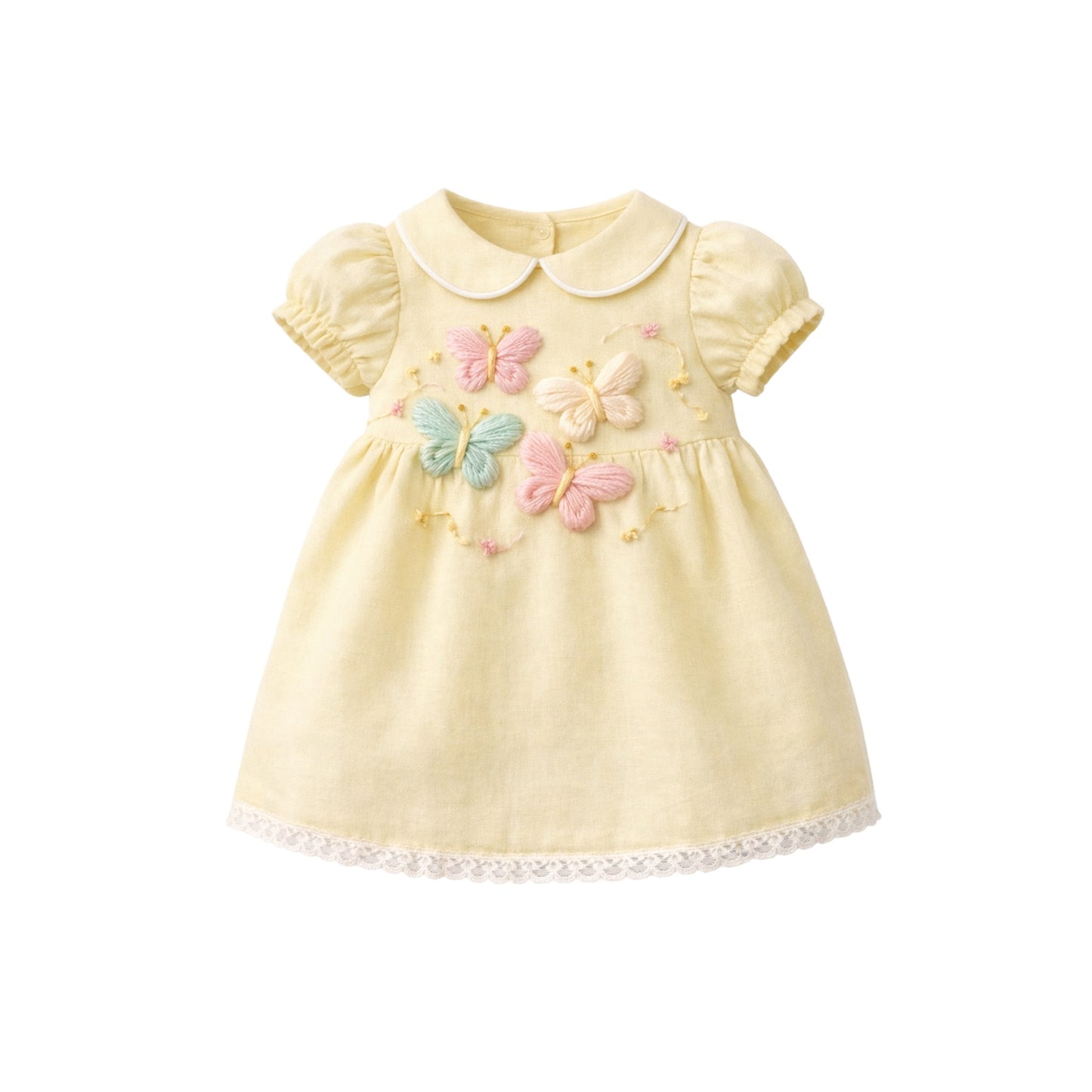 Butterfly Garden Linen Dress