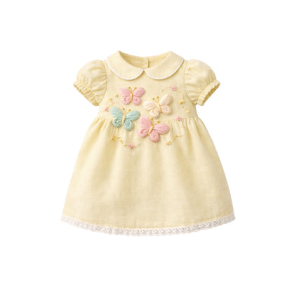 Butterfly Garden Linen Dress