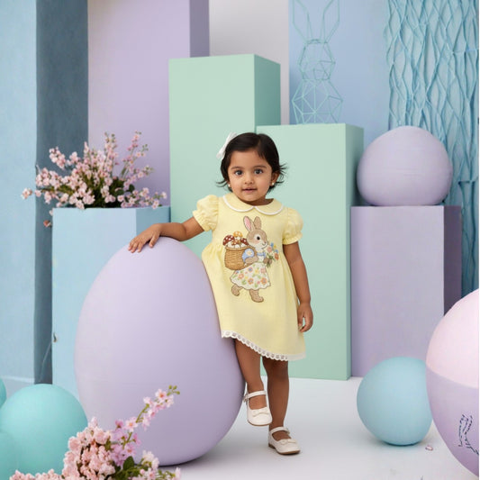 Woodland Bunny Linen Dress