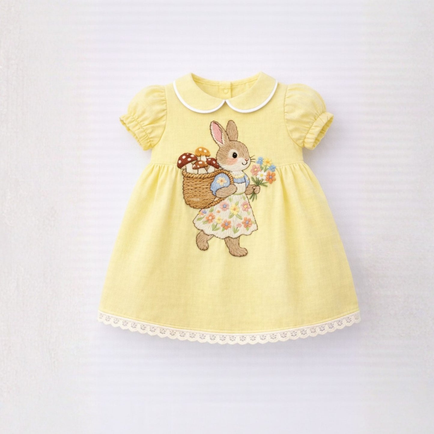 Woodland Bunny Linen Dress