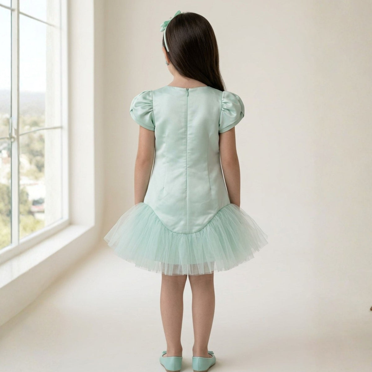 Mint Enchanted Bow Dress