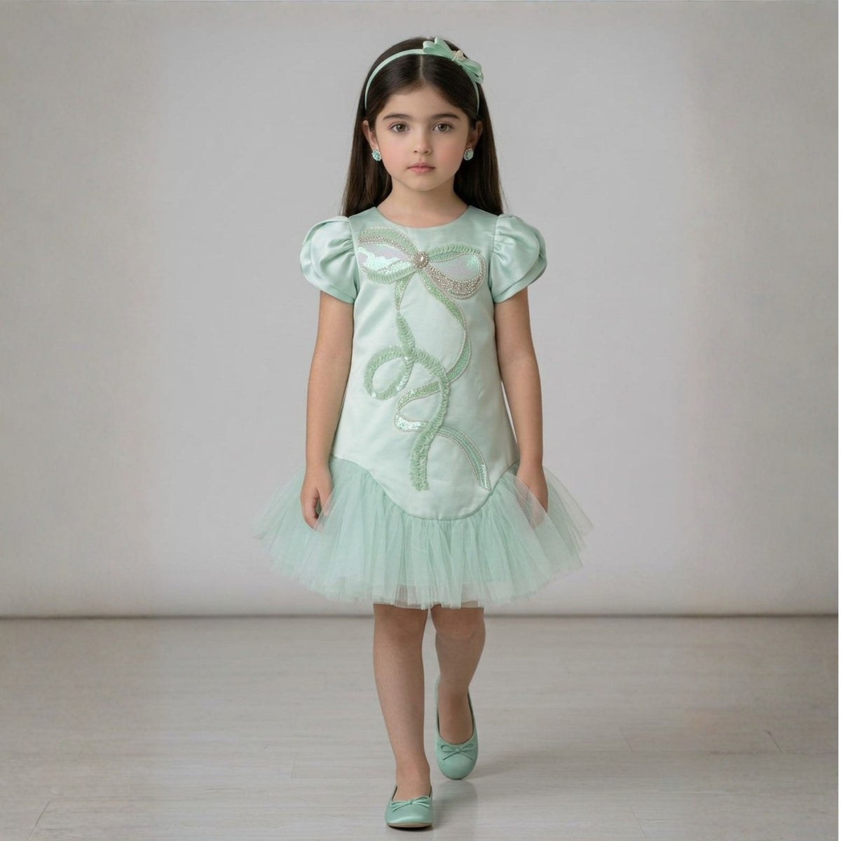 Mint Enchanted Bow Dress