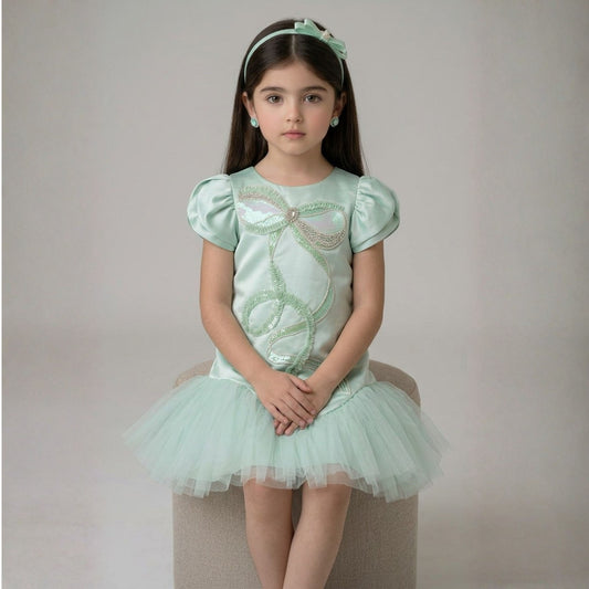 Mint Enchanted Bow Dress