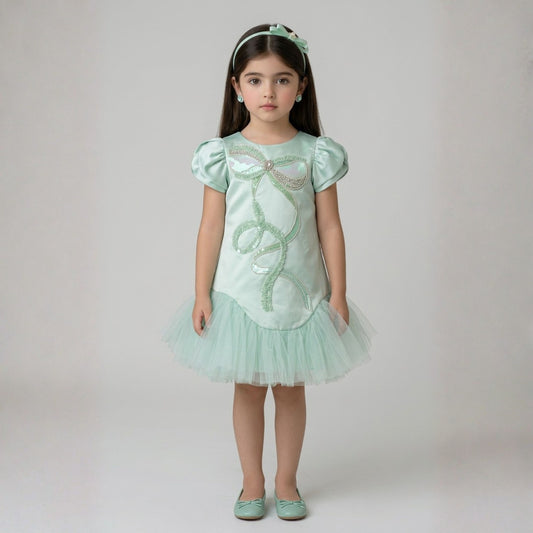 Mint Enchanted Bow Dress