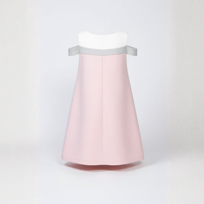 Rosy Charm Cold-Shoulder Dress
