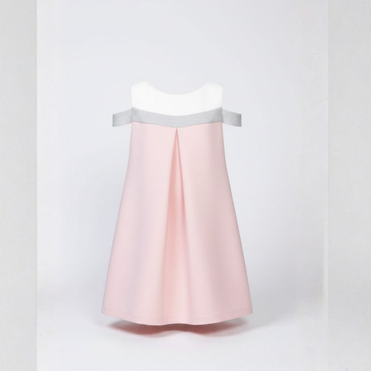 Rosy Charm Cold-Shoulder Dress