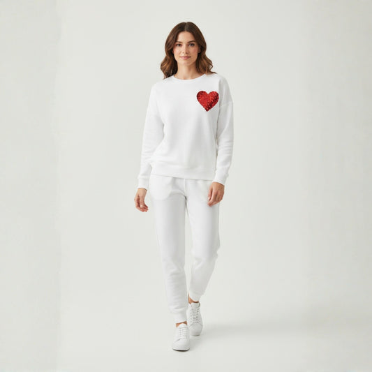 Snowy Heart Sequin Co-Ord Set