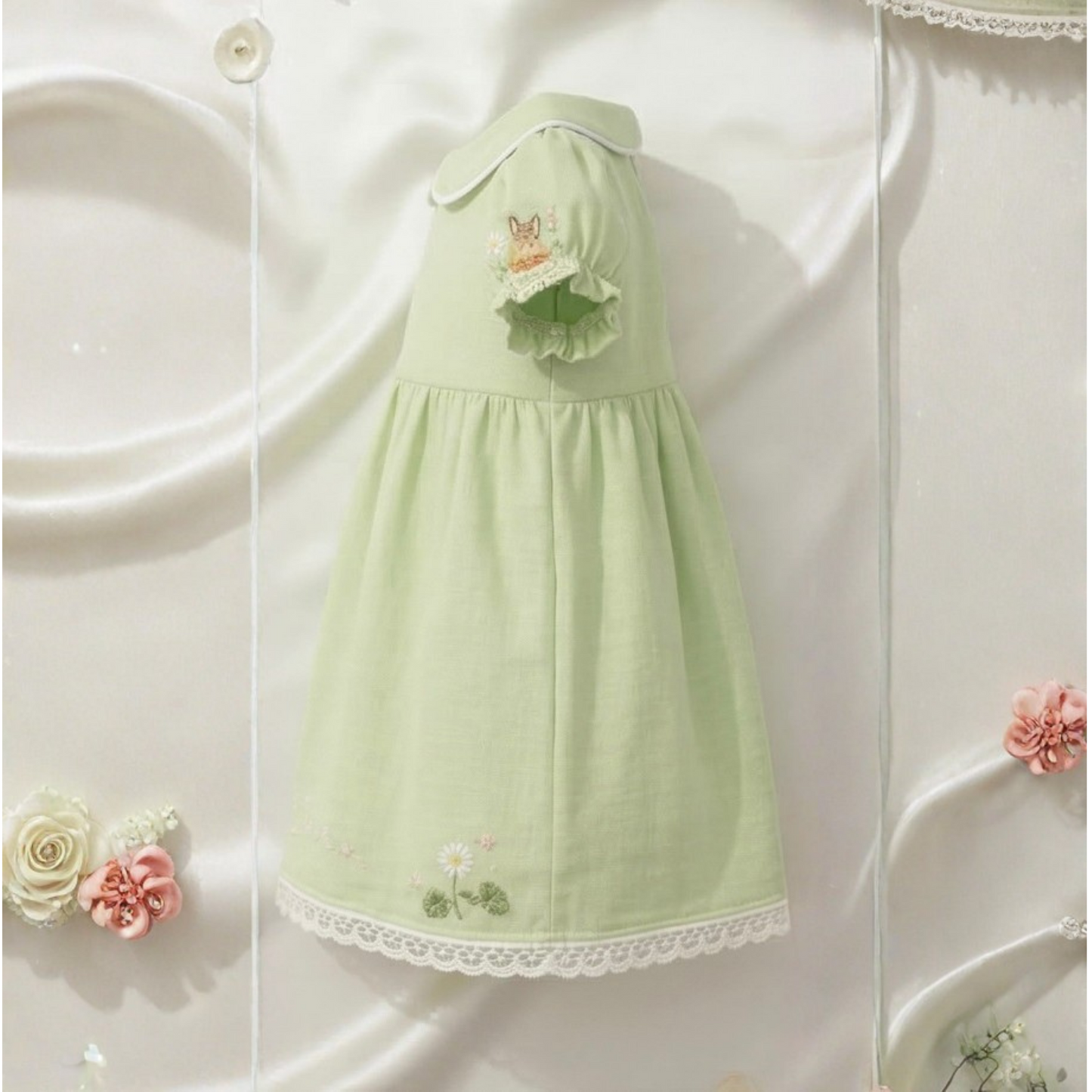 Woodland Squirrel Linen Dress
